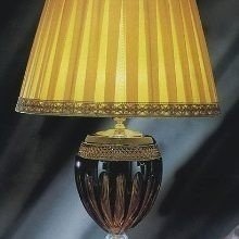 Лампа настольная классика с абажуром оранжевая