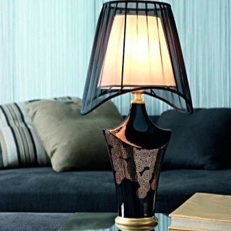 Настольная лампа с абажуром ретро