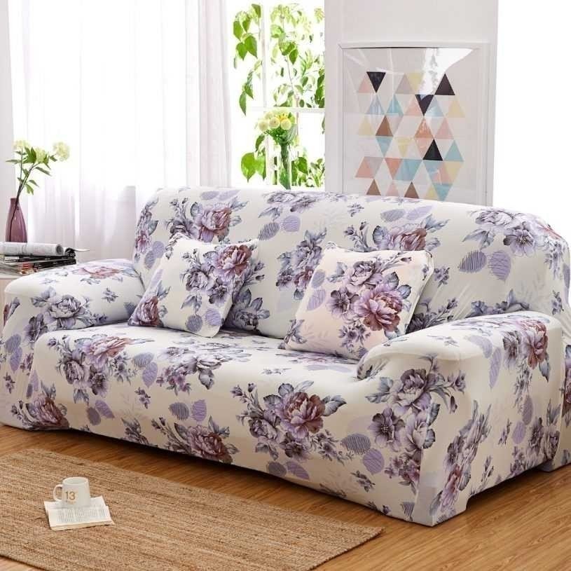 Чехлы на диван с цветочным принтом