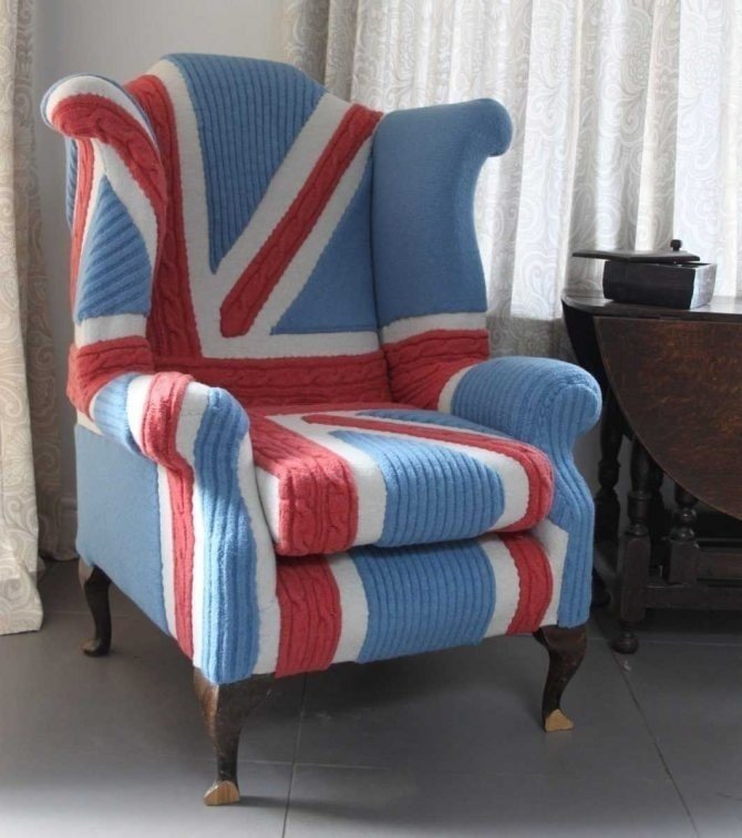 Кресло британский флаг