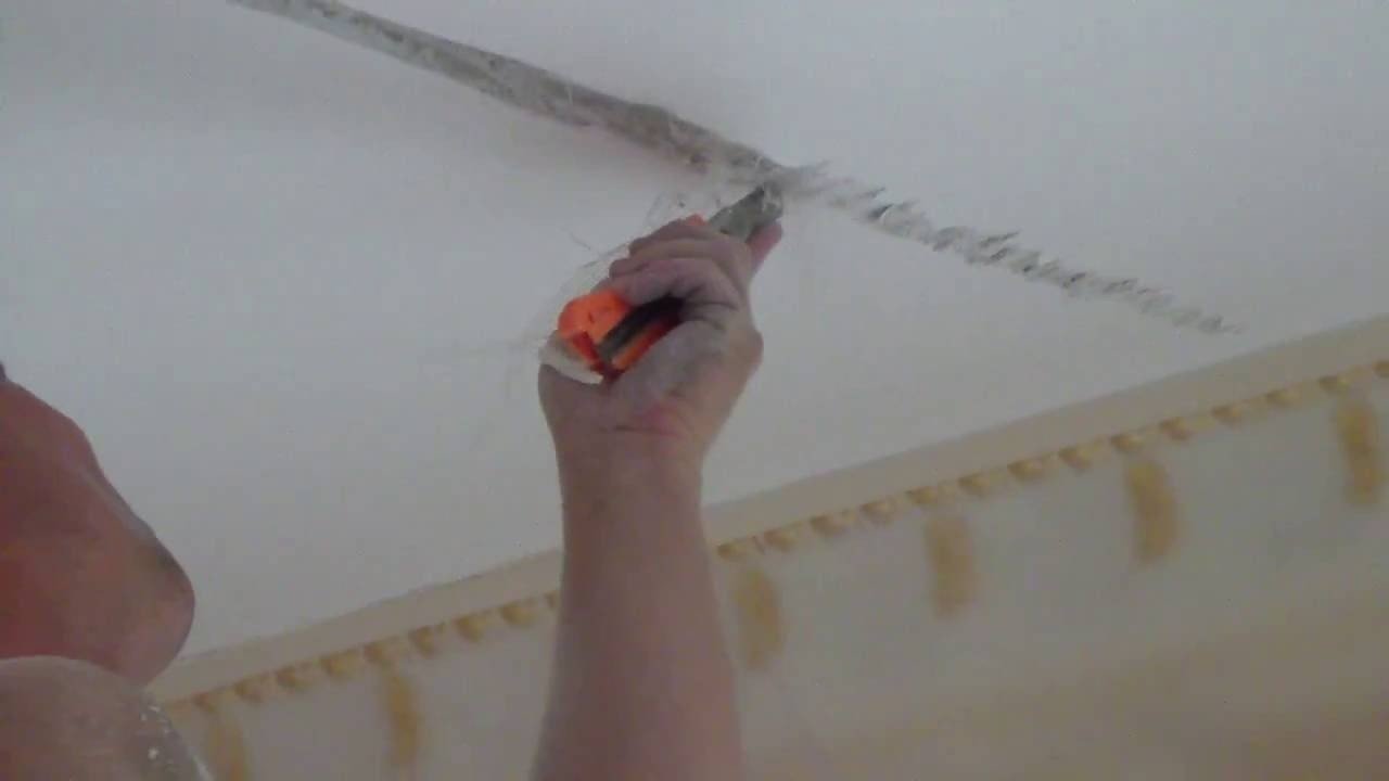 Расшивка трещин на потолке