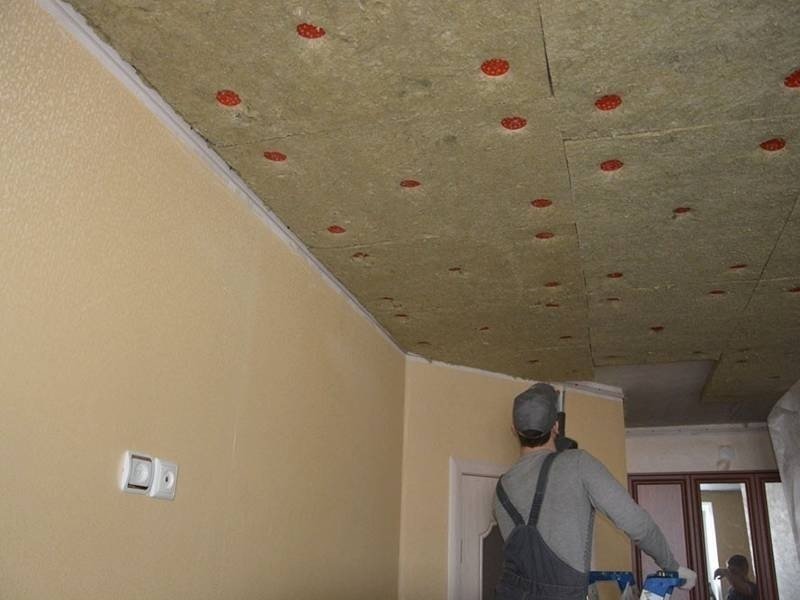 Шумоизоляция потолка в квартире под натяжной