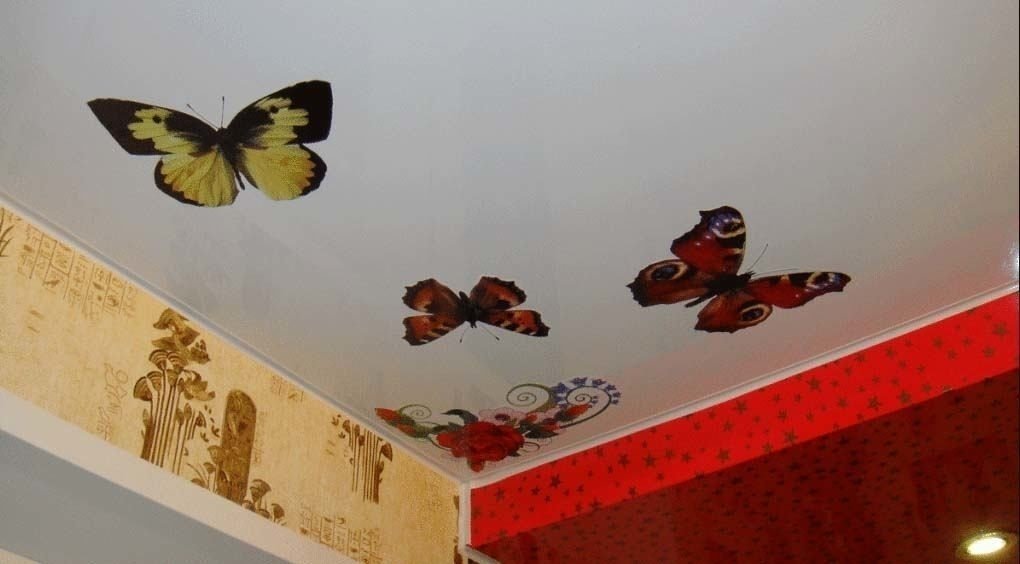 Декоративная бабочка на натяжной потолок