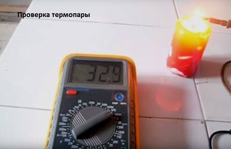 Мультиметр с термопарой для измерения температуры