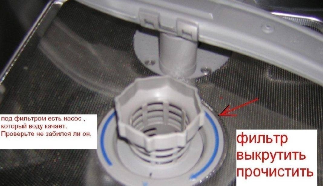 Очистка фильтра посудомоечной машины электролюкс