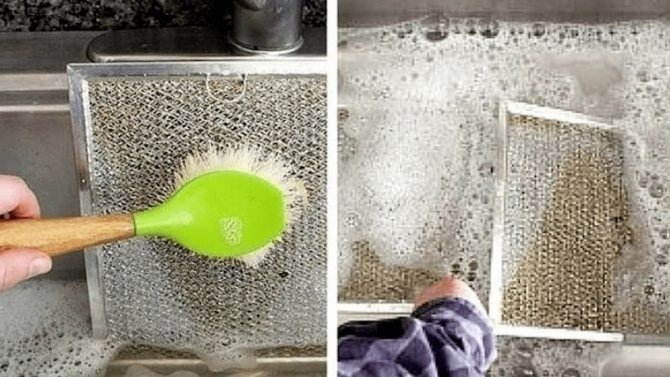 Отмыть вентиляционную решетку на кухне от жира