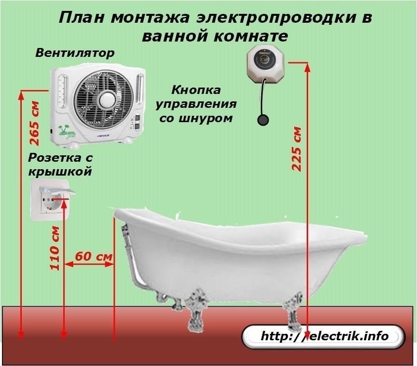 Подключение вентилятора в ванной через выключатель